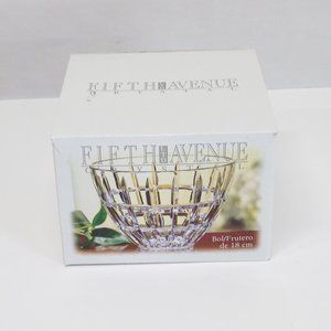 Fifth Avenue Crystal Emerald 7" Bowl #301901-GB Sparkling Lead Crystal Clear NIB